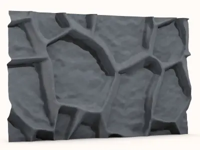 Stacked Cobble Stone Facade 3D model