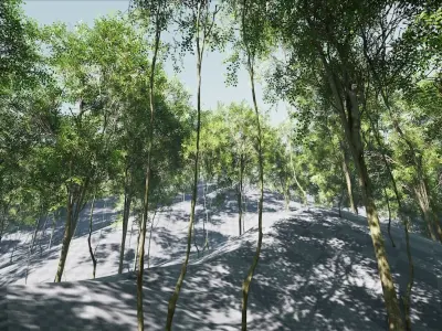 Small Vegetation pack for UE4 Low-poly 3D model
