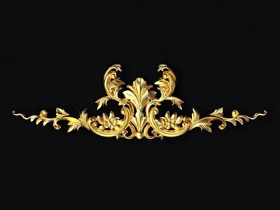 Central decor ornament for furniture 3D model 686