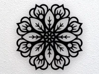 Flower Wall Art 3D print model 15