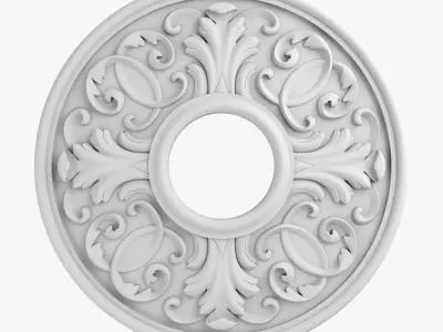 Rosette 5 ceiling medallion 3D model