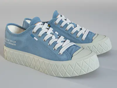 Palladium Palla Ace Blue Low-poly 3D model