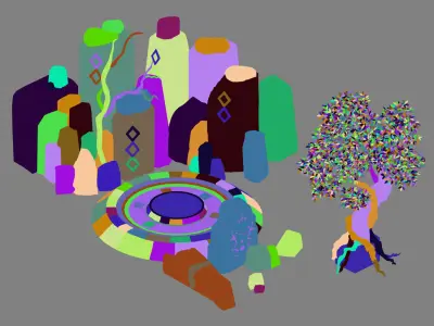 Stone Fallen Land - Sealing Station 01 3D model