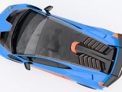 Lamborghini Huracan STO Low-poly 3D model