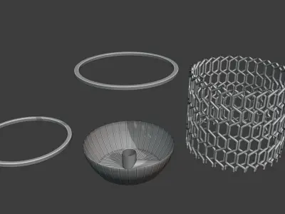 Decorative lanterns 3D model