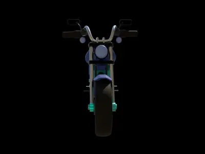 MotorBike motorcycle Low-poly 3D model