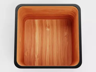 -Bamboo Bowl V6- Low-poly 3D model