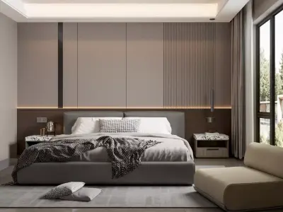 Modern Bedroom 3D Model 3D model
