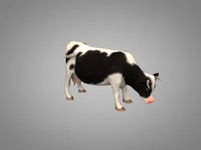 Cow or bull Low-poly 3D model
