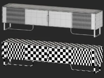 Modern Luxury TV Stand 3D model