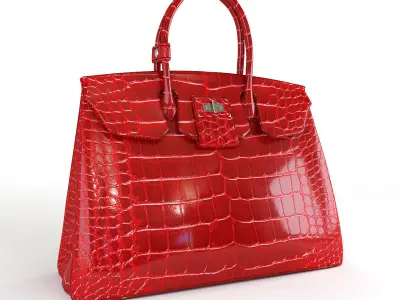  Hermes Birkin female handbags 3D model