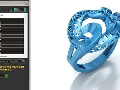 Fancy Womens Rings Plain Rings Ready STL 3DM Models Rings 3D print model 48