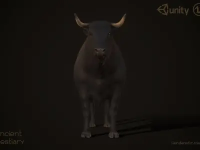 Black Bull Low-poly 3D model