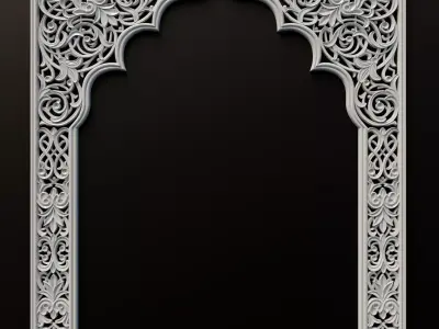 National ornament lattice rg09 Low-poly 3D model