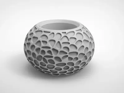 organic graphics pattern vase 3D print model