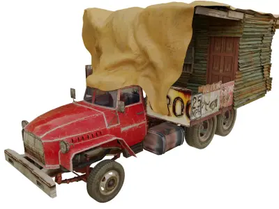 Shanty truck motorhome Low-poly 3D model