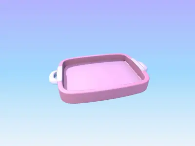 Stylized Toy Tray 3D Model Free low-poly 3D model
