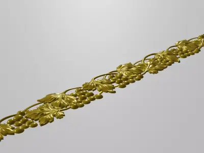 Grape vine decor 411x46x5 mm Free 3D print model