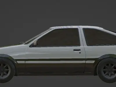 toyota corolla sprint trueno ae86 Low-poly 3D model