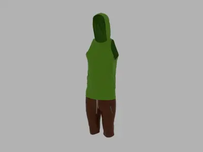 Sport Suit Low-poly 3D model 27