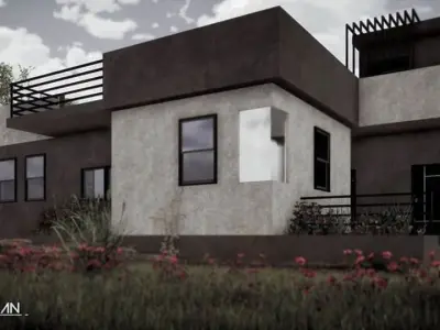 Architect modern house Free 3D model