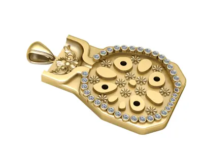 JOYALUKKAS GOLD PENDANT 3D PRINTABLE MODEL  3D print model