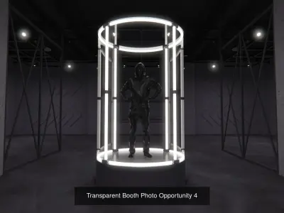 Transparent Booths Photo Opportunities - 4 Pack 3D Model Collection