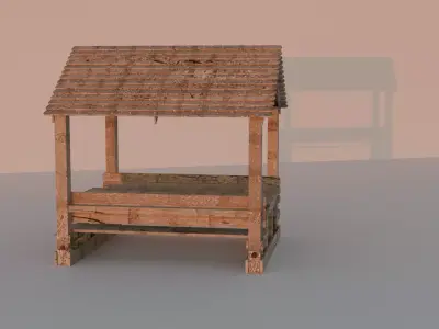 Gazebo Low-poly 3D model