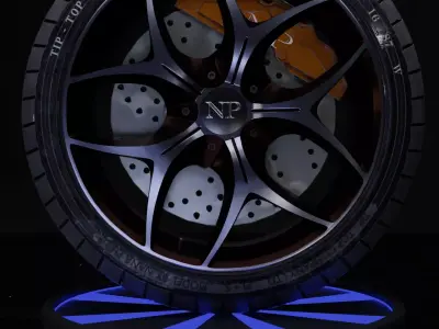 Car Tire Set Tip-Top 290 model 3D model