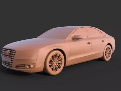 Audi A8 2014 3D print model