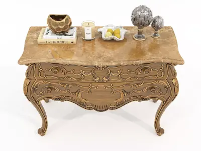 Classic European style Cabinet and Decoration 6 3D model