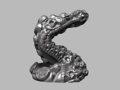 modern abstract robotic sculpture a180 3D print model