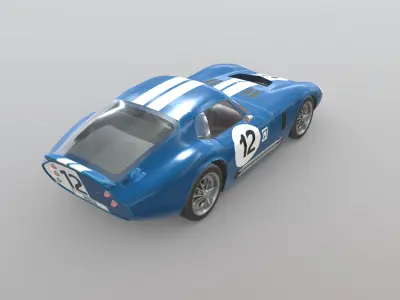 Shelby Cobra Daytona 1964 Low-poly 3D model