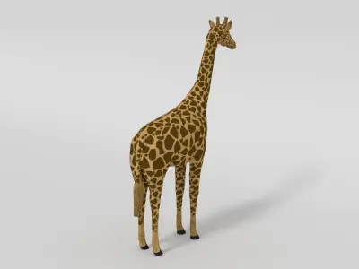 Low Poly Cartoon Giraffe Low-poly 3D model