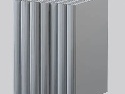 Books set stack of Low-poly 3D model