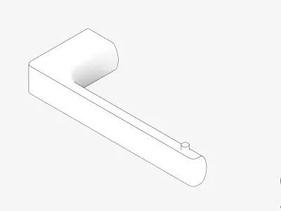 Toilet Roll Holder - Single - Luxury - Glide Low-poly 3D model