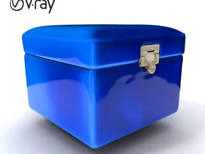 Luxury Velvet Jewelry Box Model Pack Low-poly 3D model