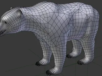 Bears pack Low-poly 3D model