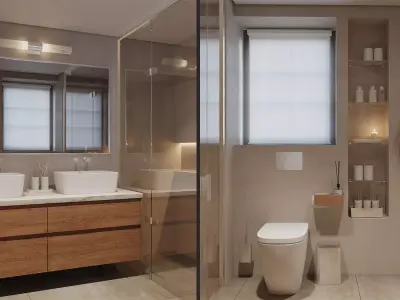  Realistic interior scene 3D model 3D model