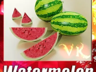 Watermelon High Resolution Texture 3D model