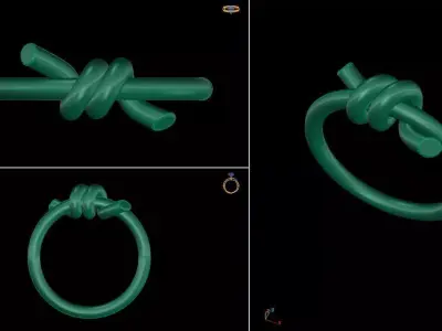 Tiffany knot plain Ring  3D print model