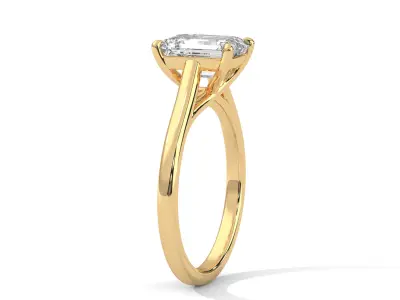 solitaire ring with detail images and 360 render videos 108 3D print model