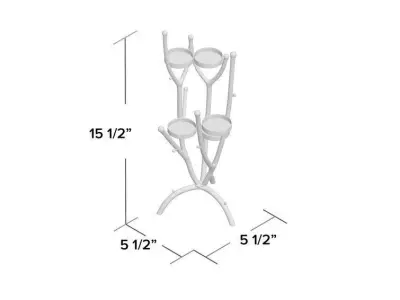 Metal Tabletop Candelabra 3D model