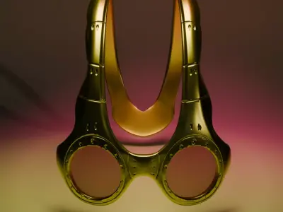 Oakley Over The Top inspired sunglass for 3D printing 3D print model