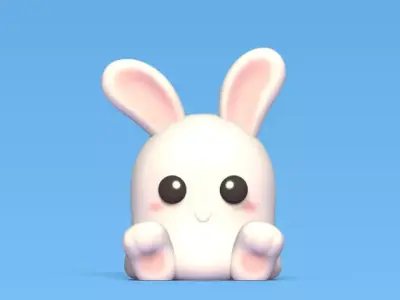 Ghost Bunny 3D print model