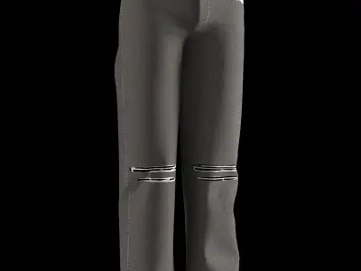 Male denim jean 3D model