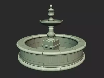 ancient fountain 3D model
