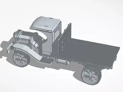 HO Scale 1920s era Federal flatbed truck 3D print model