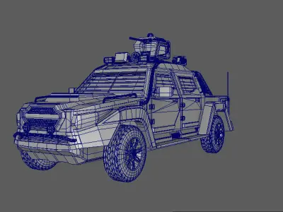 Vehicle spectre  Low-poly 3D model