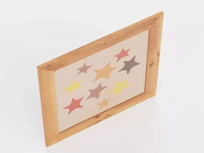 -Wall Picture V3-Stars- Low-poly 3D model